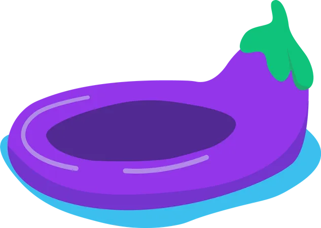 Aubergine shaped air mattress  Illustration