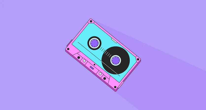 Audio cassette lo fi chill wallpaper  Illustration