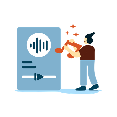 Audio Player  Illustration