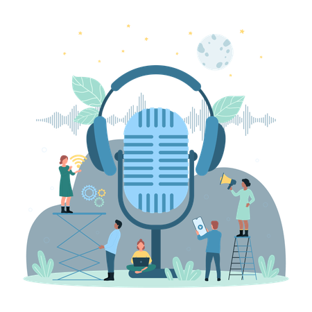 Audio podcast  Illustration