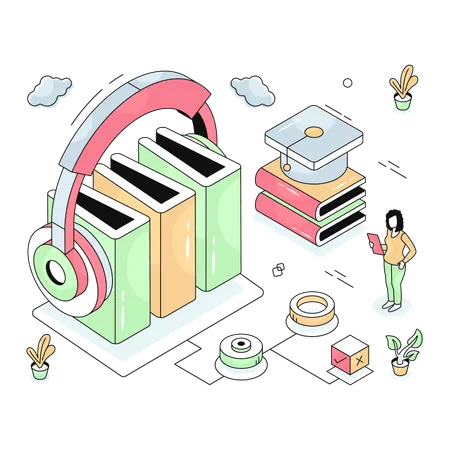 Audiobooks  Illustration