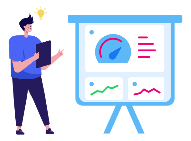 Audit Graph Board  Illustration