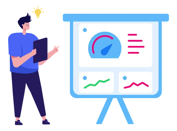 Audit Graph Board  Illustration