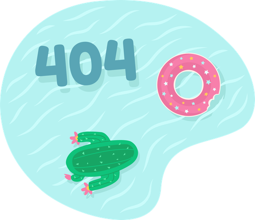 404 Aufblasbares Schwimmbad, Vektor, leerer Zustand  Illustration