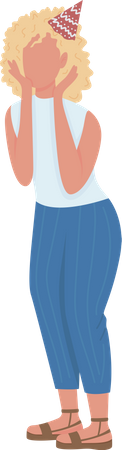 Aufgeregtes Geburtstagskind  Illustration