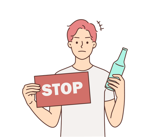 Aufhören zu alkohol  Illustration