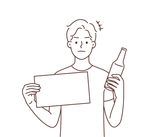 Aufhören zu alkohol  Illustration