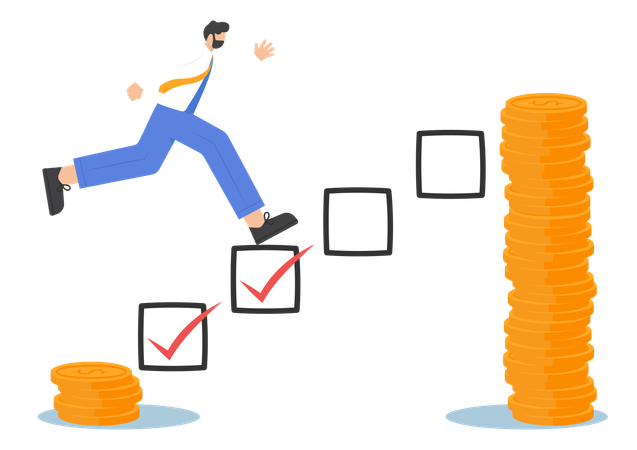 Augmentation de salaire en raison de la réalisation constante de plusieurs projets  Illustration