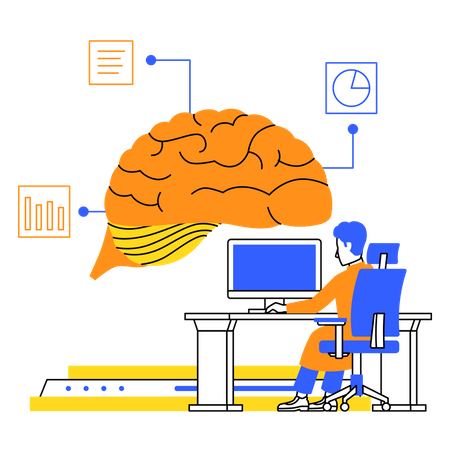 Augmenté avec l'IA et l'interaction humaine  Illustration