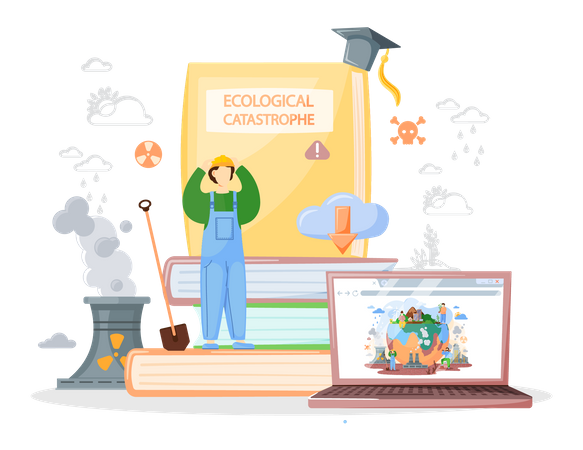 Aula on-line de ecologia  Ilustração