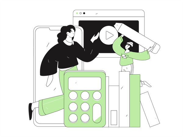 Aula de matemática  Ilustração