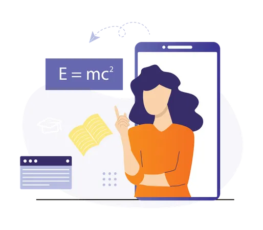 Aula de matemática on-line  Ilustração