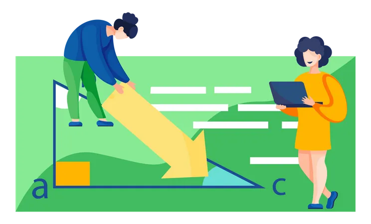 Aula de matemática on-line  Ilustração