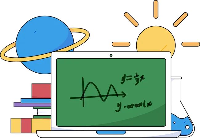 Aula de química  Ilustração