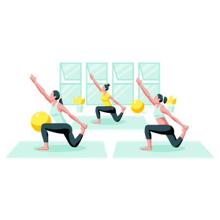Aulas particulares de ioga  Ilustração