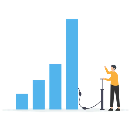 Aumentar o crescimento dos negócios  Ilustração