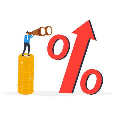 Aumento de la inflación sobre la riqueza  Ilustración