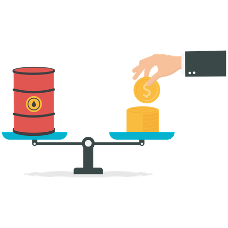 Aumento de los precios del petróleo  Ilustración