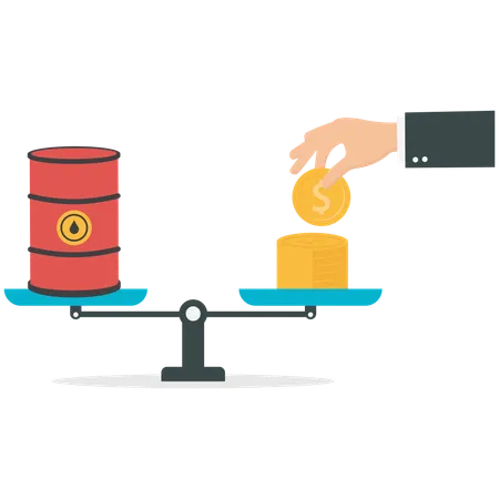 Aumento de los precios del petróleo  Ilustración