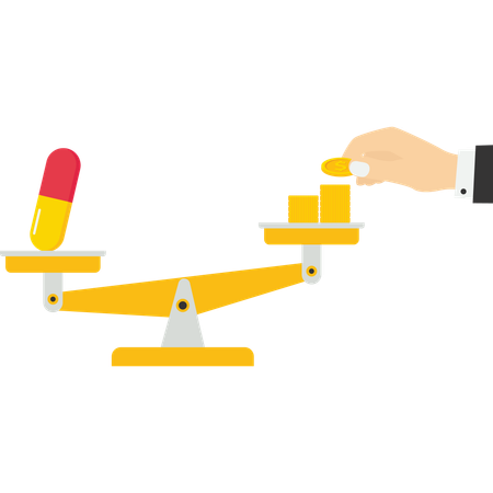 Aumento de los precios de los medicamentos  Ilustración