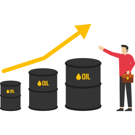 Aumento del precio del petróleo  Ilustración