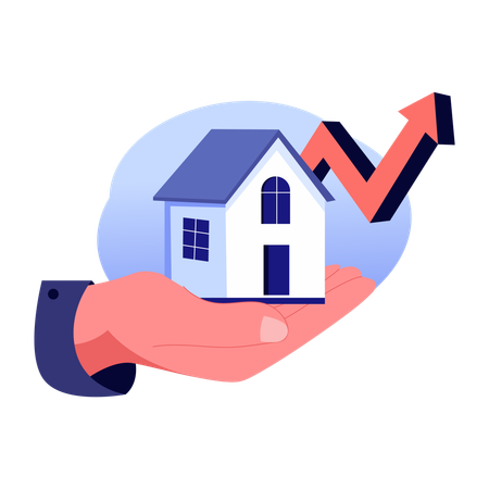 Preço da casa aumentando dia a dia  Ilustração