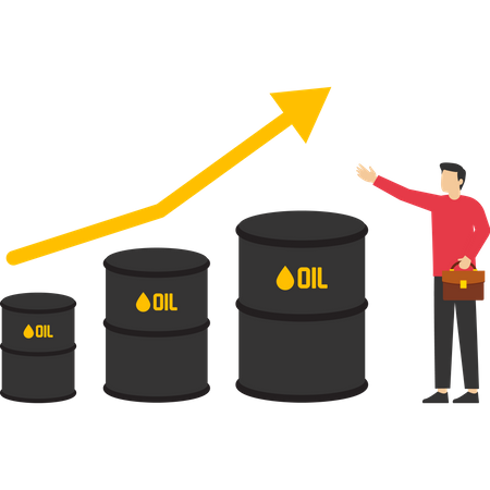 Aumento do preço do petróleo  Ilustração