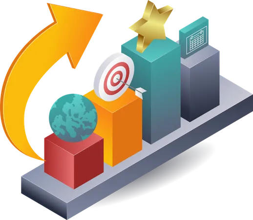 Balance zwischen Geschäftsentwicklung und Optimierungsmanagement  Illustration