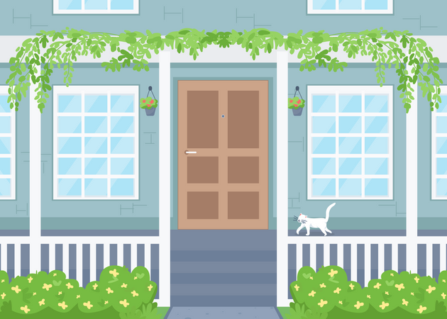 Außenansicht des Hauses  Illustration