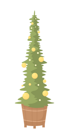Außergewöhnlicher Weihnachtsbaum  Illustration