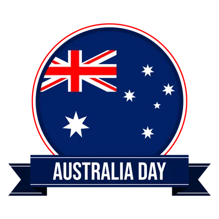 Australia Day Badge Illustration