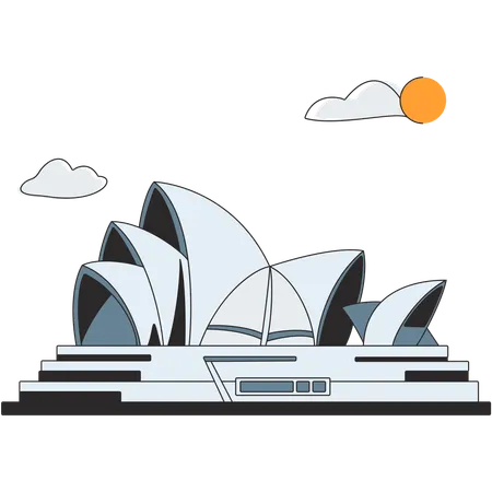 オーストラリア - シドニーオペラハウス  イラスト