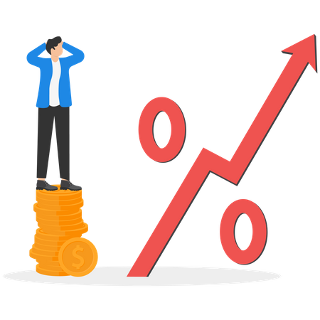 Auswirkungen der Inflation auf das Einkommen  Illustration