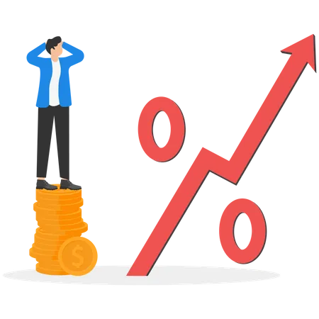 Auswirkungen der Inflation auf das Einkommen  Illustration