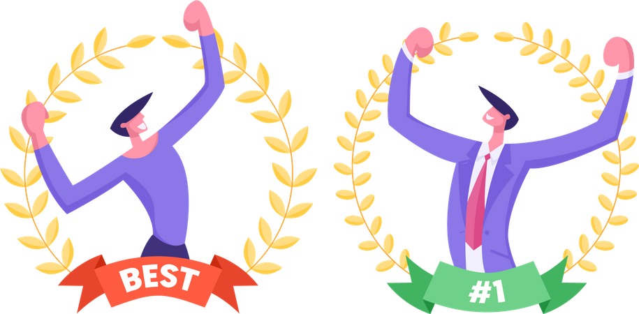 Auszeichnung für den besten Mitarbeiter  Illustration