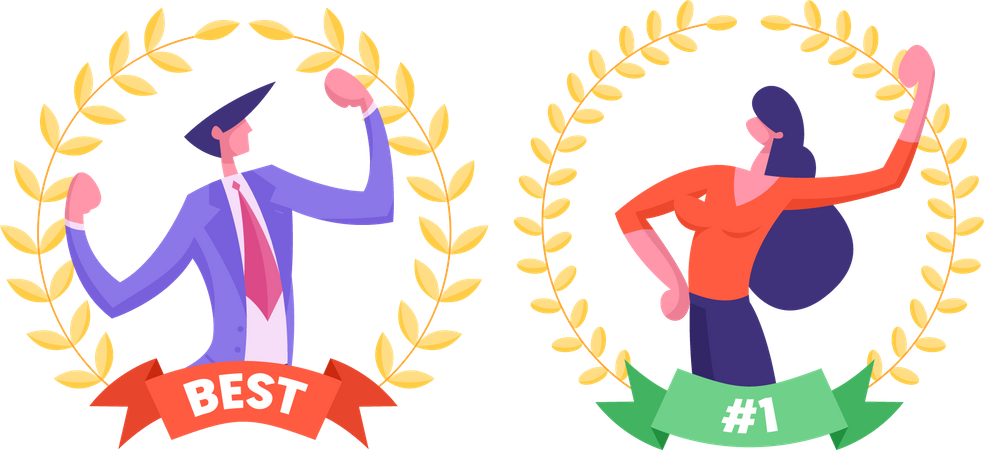 Auszeichnung für Unternehmer  Illustration