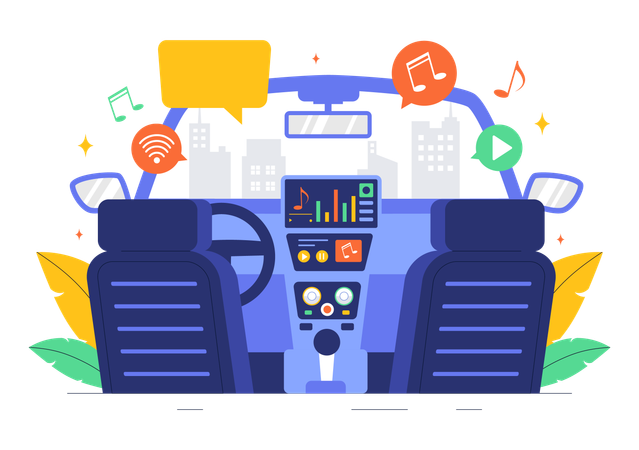 Auto-Audiosystem  Illustration