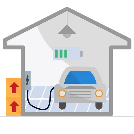 Autoladestation  Illustration