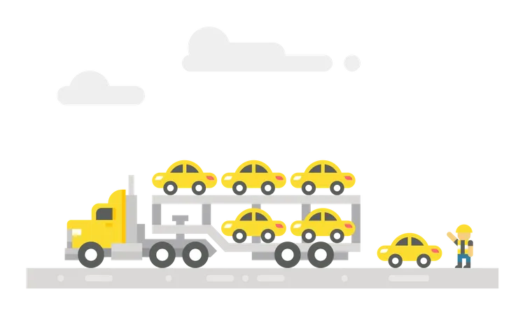 Auto Lieferwagen  Illustration