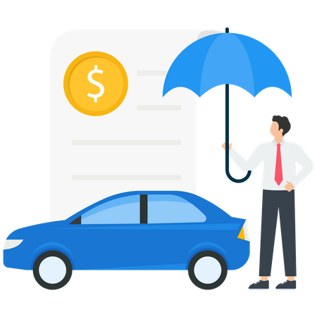 Auto or car insurance  Illustration