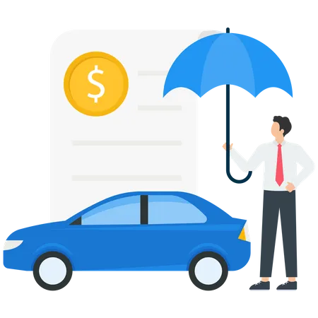 Auto or car insurance  Illustration