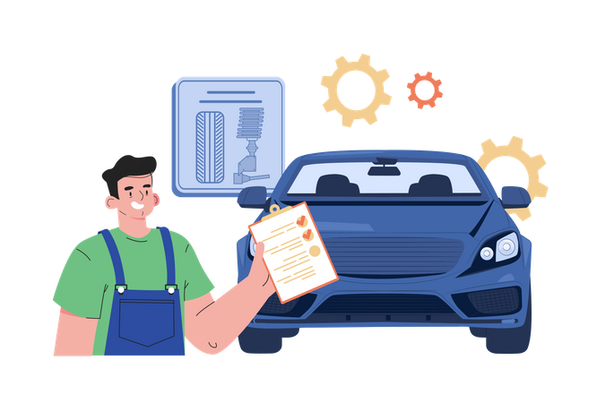 Auto Service list  Illustration