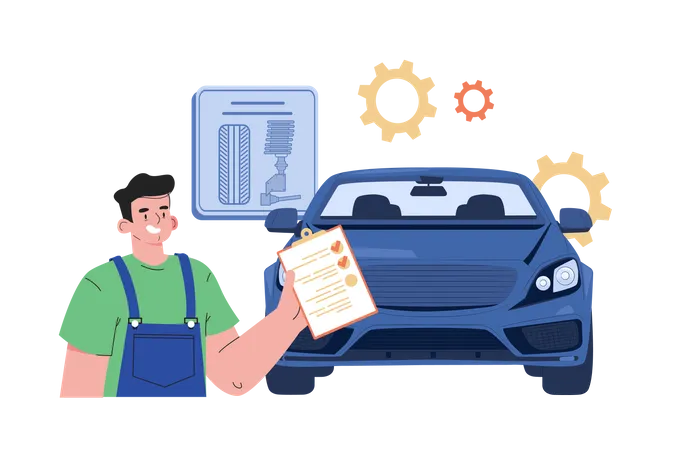 Auto Service list  Illustration