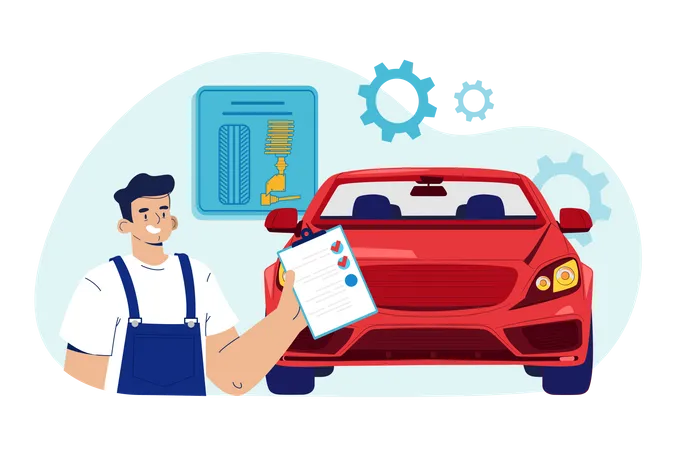 Auto Service list  Illustration