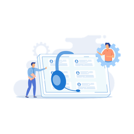 Autoatendimento do cliente  Ilustração