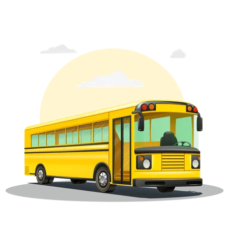 Autobús escolar  Ilustración