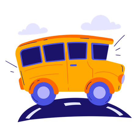 Bus scolaire  Illustration