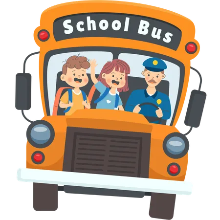 Bus scolaire  Illustration