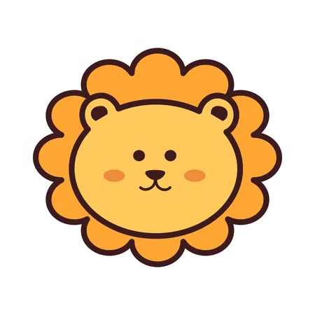 Lion mignon Sticker  Illustration