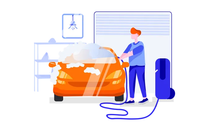 Autolavaggio Self Service  Illustration